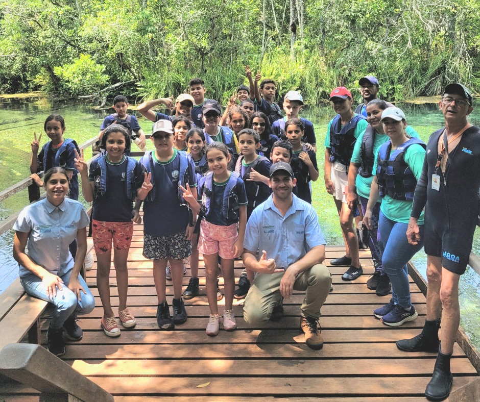 Alunos do 5 ano da Escola Oswaldo Monteiro visitam o Recanto Ecológico Rio da Prata