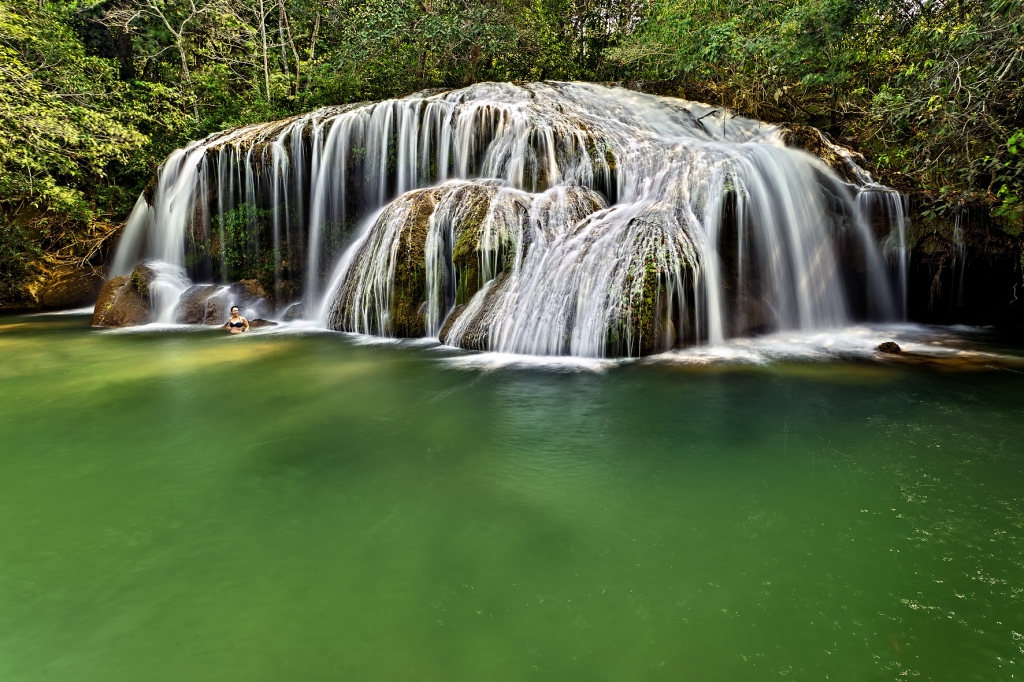 Cachoeiras em Bonito/MS na Estância Mimosa.